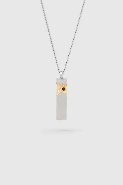 Mined Cube Pendant Black Diamond