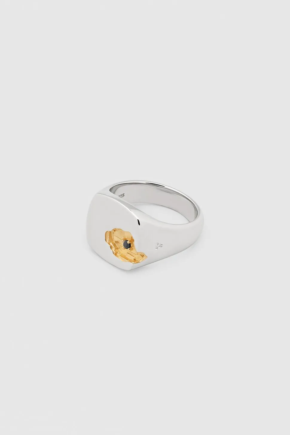 Mined Ring Large Black Diamond