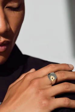 Mined Ring Large Black Diamond