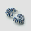 Mini Diamond Hoops Sapphire