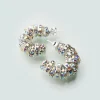 Mini Diamond Hoops Silver