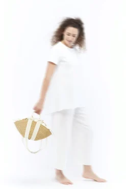 Mini Sophie Ecru Handle Ecru Pouch