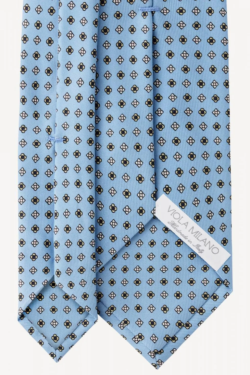 Mix Flower Silk Tie Light Blue