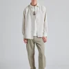 Mo Oversized Striped Shirt Chestnut