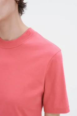 Mock Neck Tee Light Raspberry