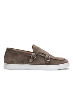 Monk Strap Sneaker Brown Suede