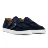 Monk Strap Sneaker Navy Suede