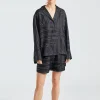 Monogram Silk PJ Shorts Black