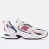MR530LO White/Silver Metalic/NB Navy