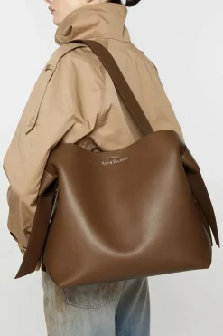Musubi Midi Shoulder Bag R Camel Brown