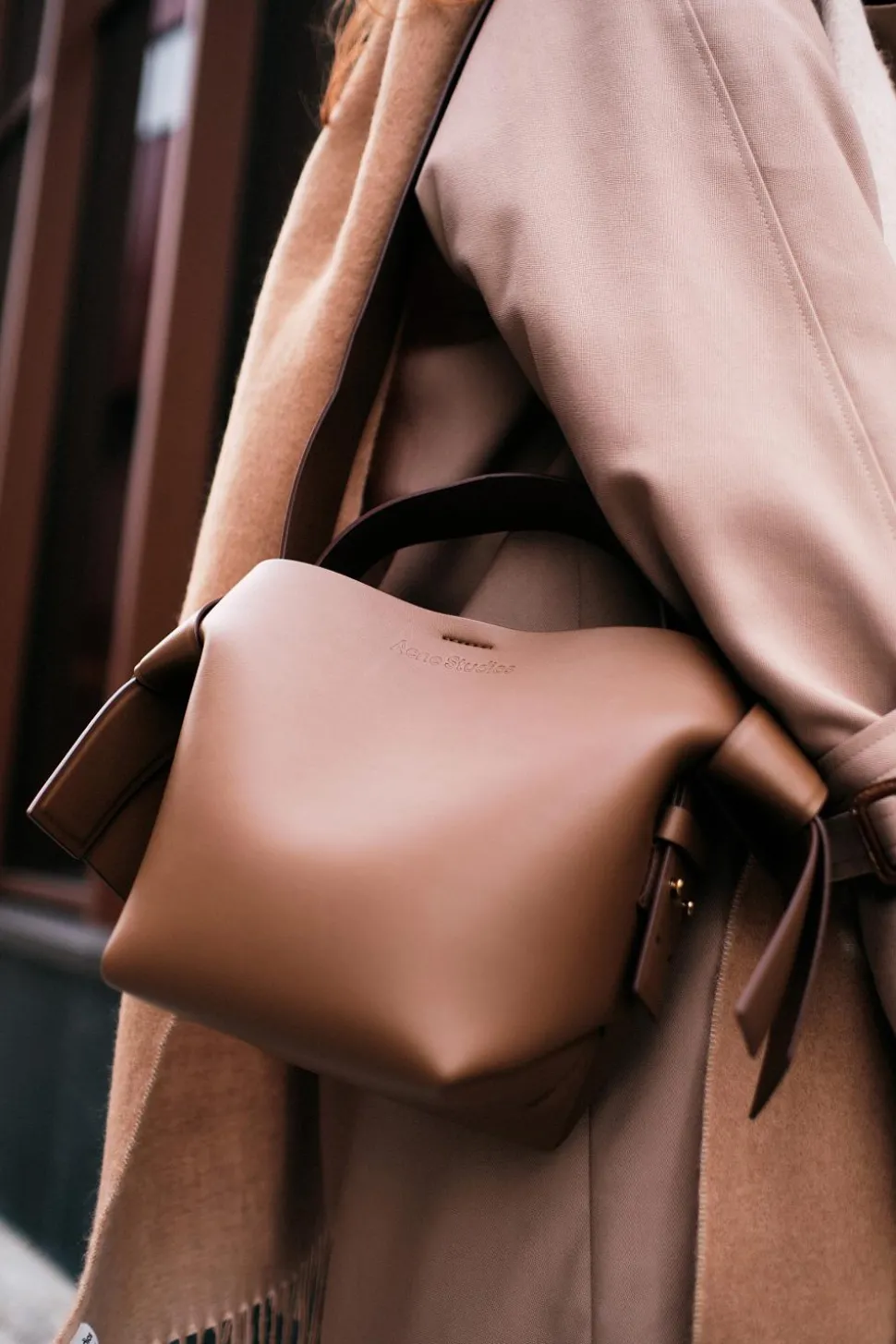 Musubi Mini Shoulder Bag Camel Brown