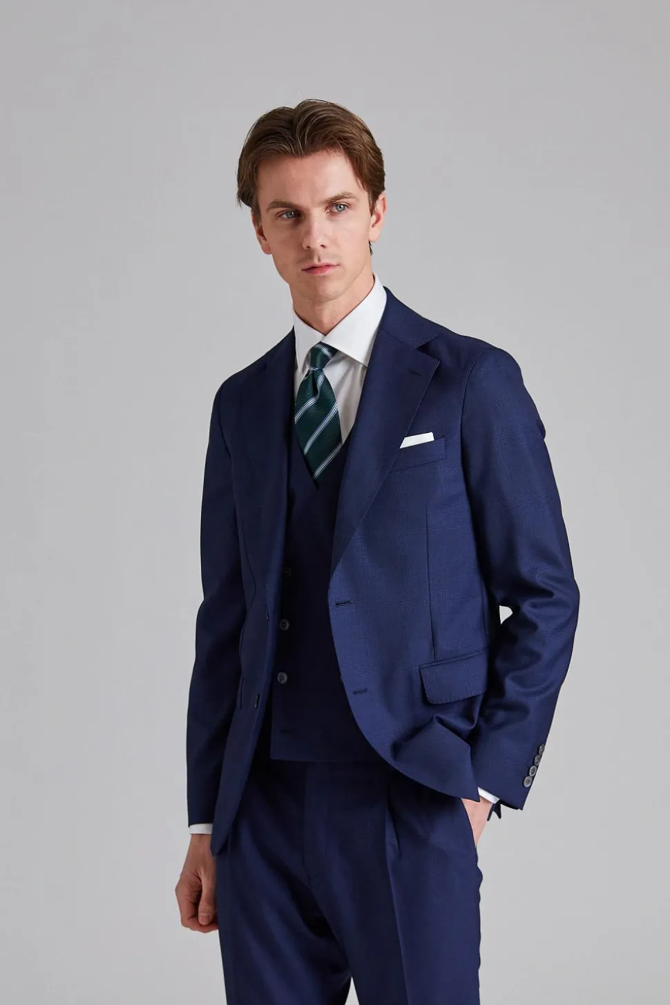 N. Siena Suit Tropical Glencheck Blue
