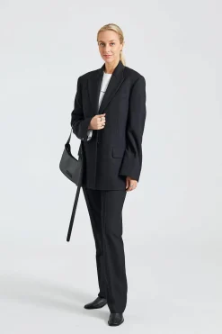 Narrow Tailored Trousers Black FN-WN-TROU001061