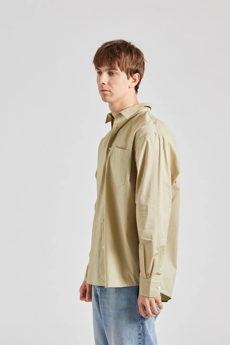 Nico Poplin Shirt Mossy