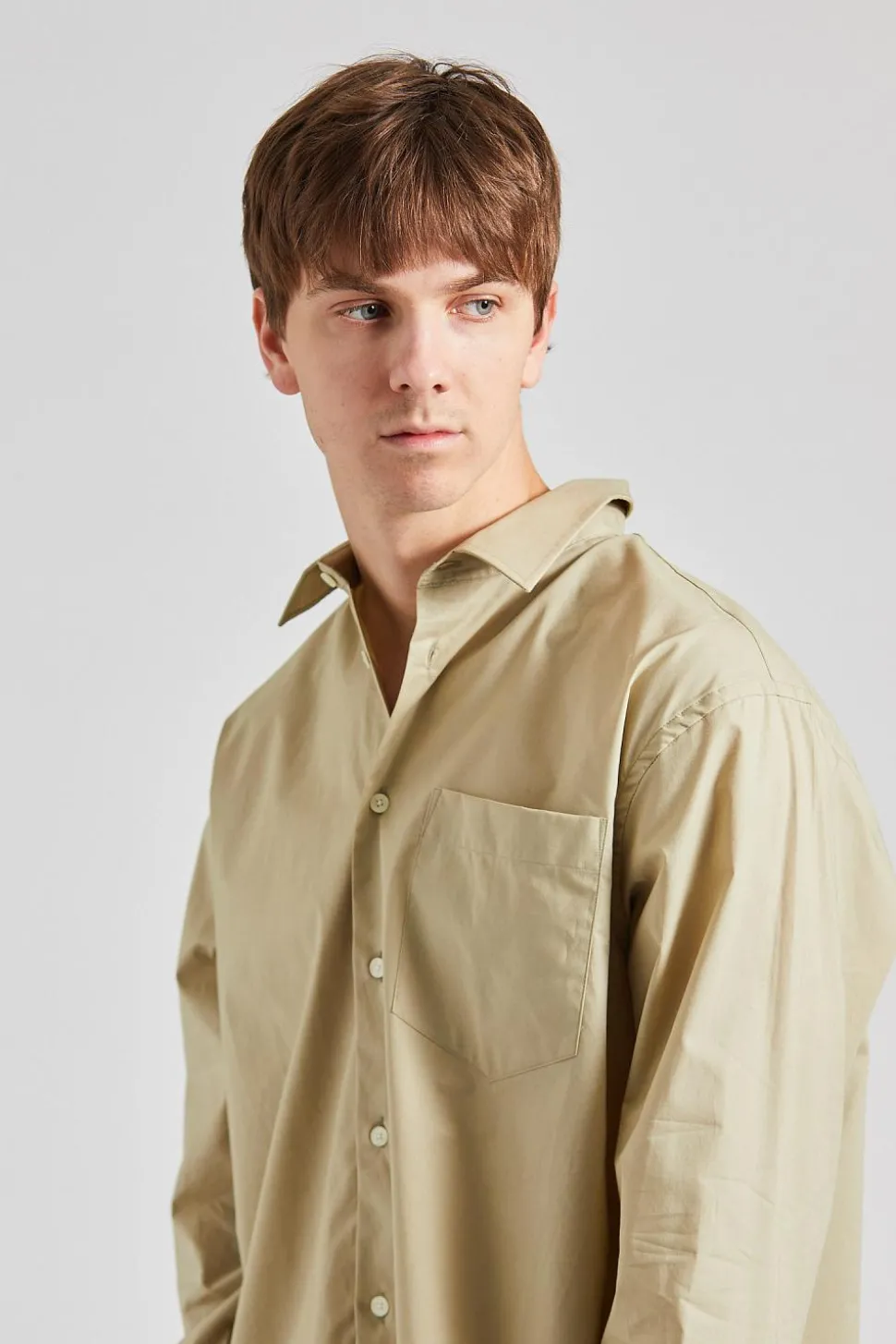 Nico Poplin Shirt Mossy