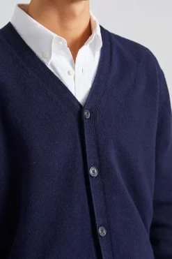Norse Standard Merino Lambswool Cardigan Dark Navy
