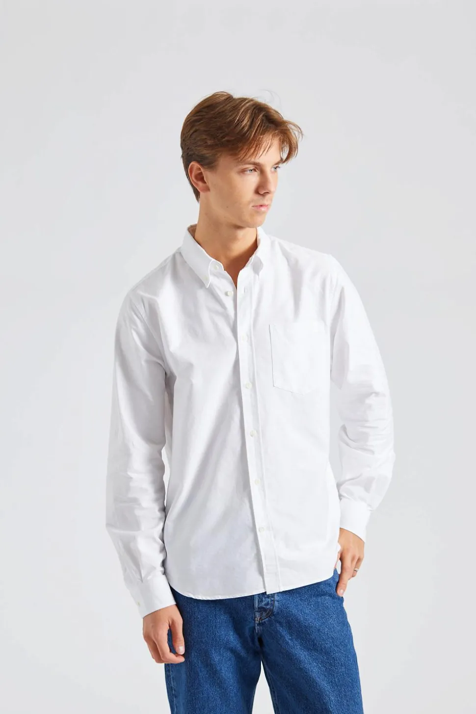 Norse Standard Oxford BD Shirt White