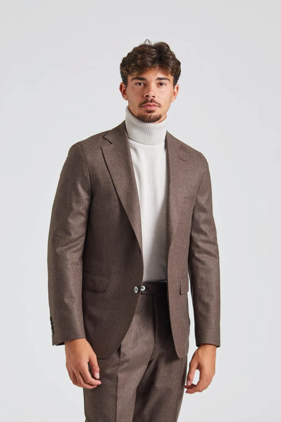 N.Siena Flanell Blazer Brown