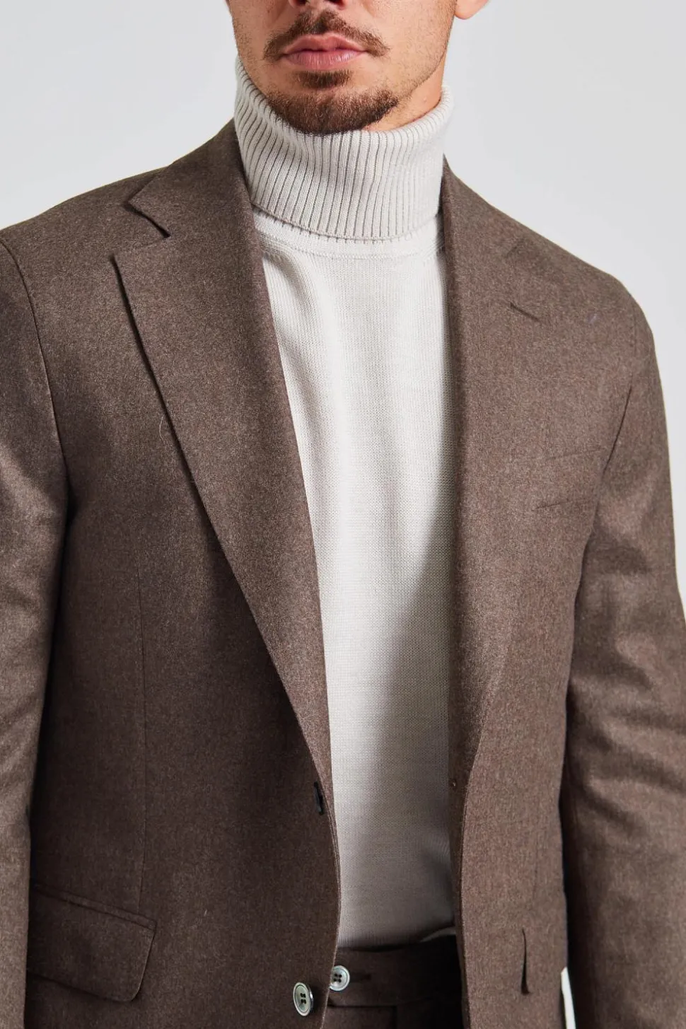 N.Siena Flanell Blazer Brown