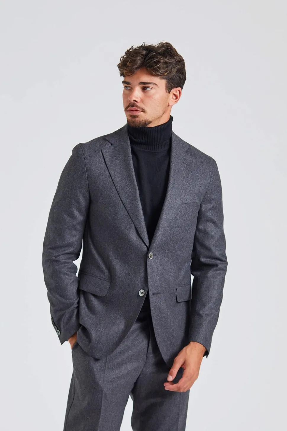 N.Siena Flanell Blazer Grey