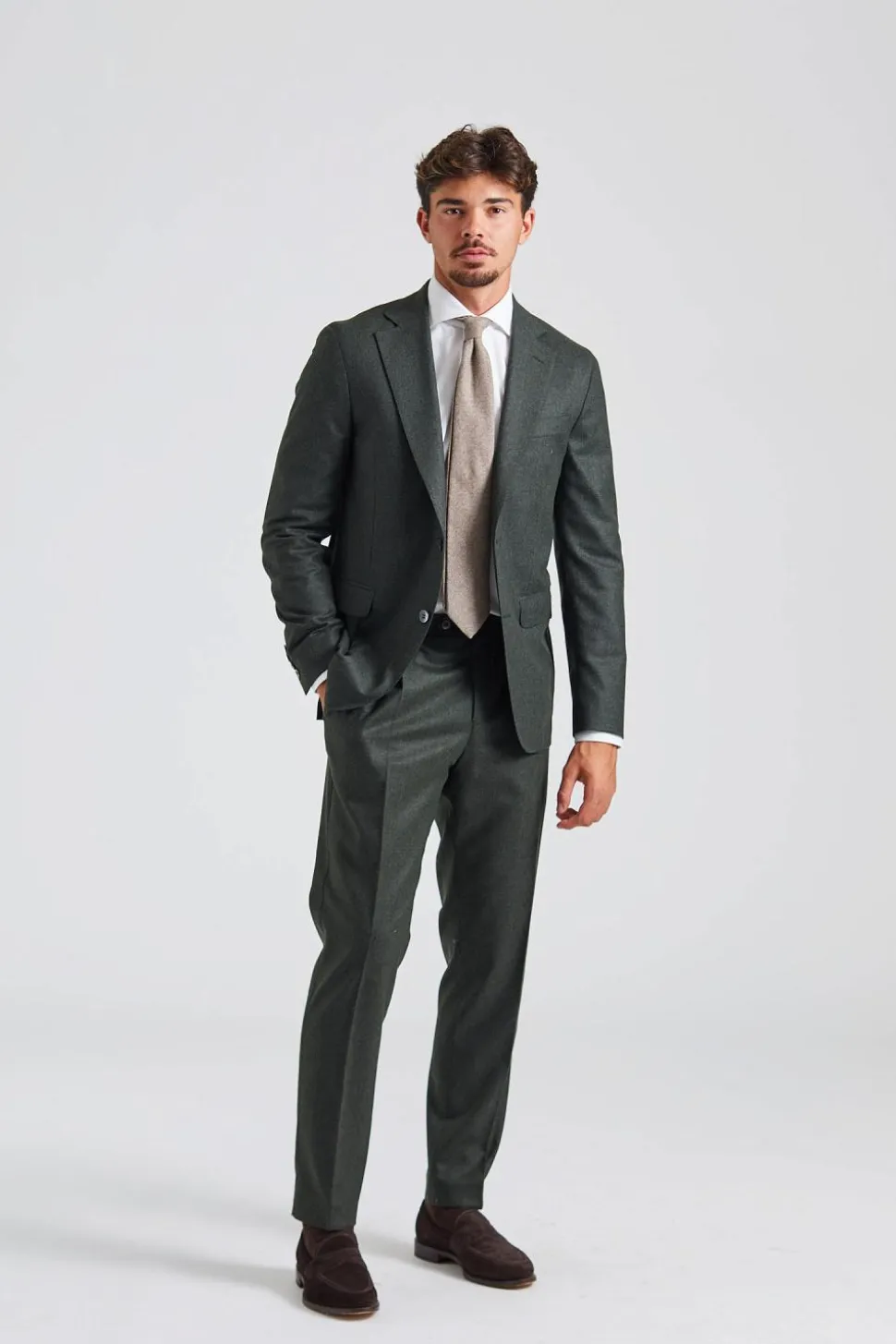 N.Siena Flanell Blazer Green