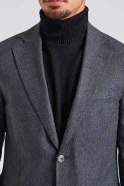 N.Siena Flanell Blazer Grey