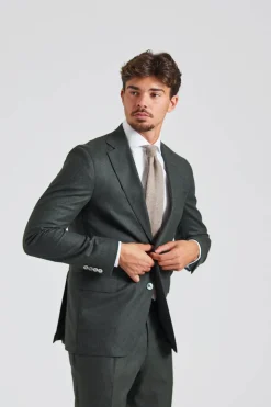 N.Siena Flanell Blazer Green