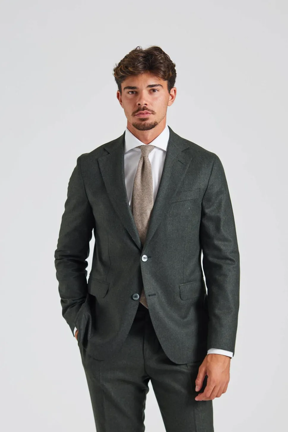 N.Siena Flanell Blazer Green