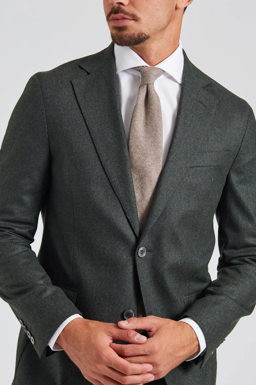 N.Siena Flanell Blazer Green