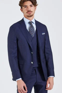 N.Siena Navy Pinstripe