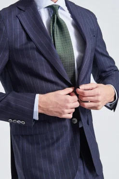 N.Siena Navy Pinstripe