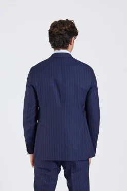 N.Siena Navy Pinstripe
