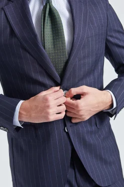 N.Siena Navy Pinstripe