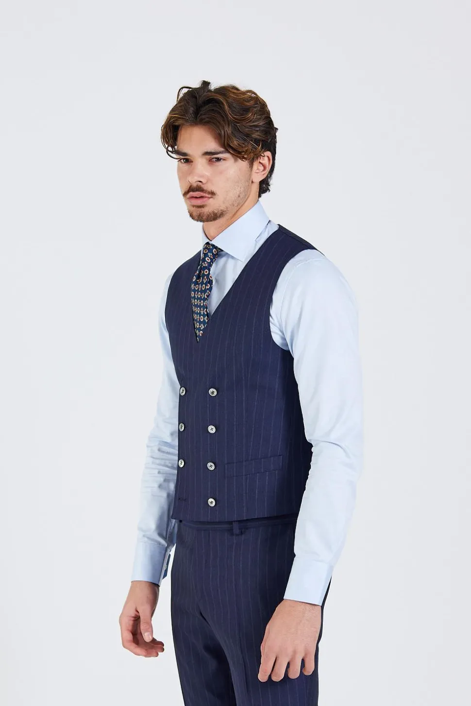 N.Siena Palermo Camden Suit Navy Pinstripe