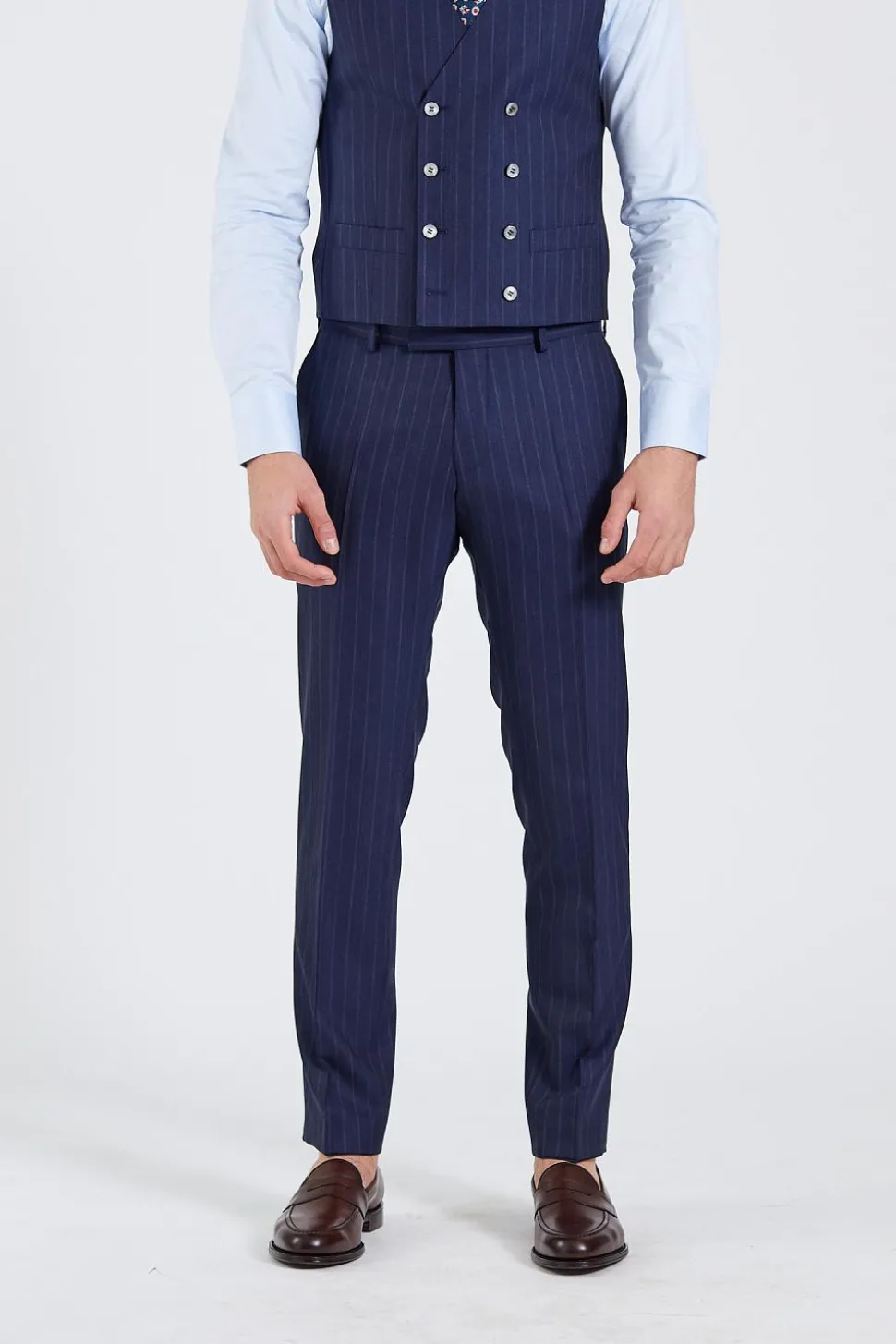 N.Siena Palermo Camden Suit Navy Pinstripe