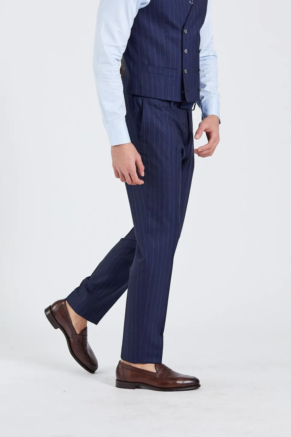 N.Siena Palermo Camden Suit Navy Pinstripe