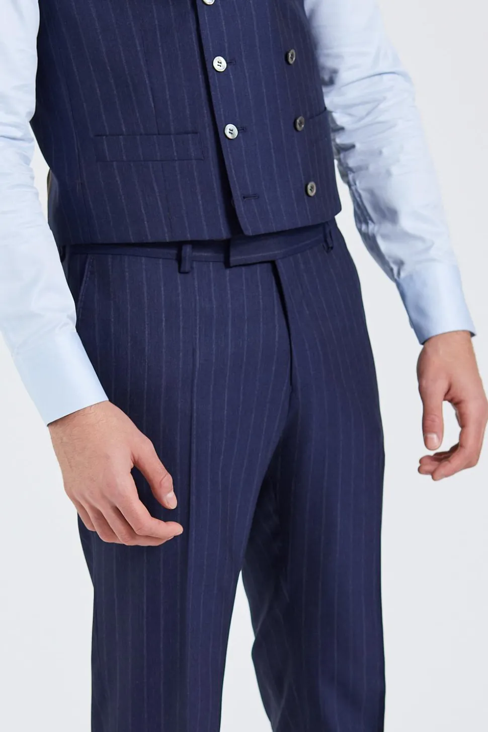 N.Siena Palermo Camden Suit Navy Pinstripe