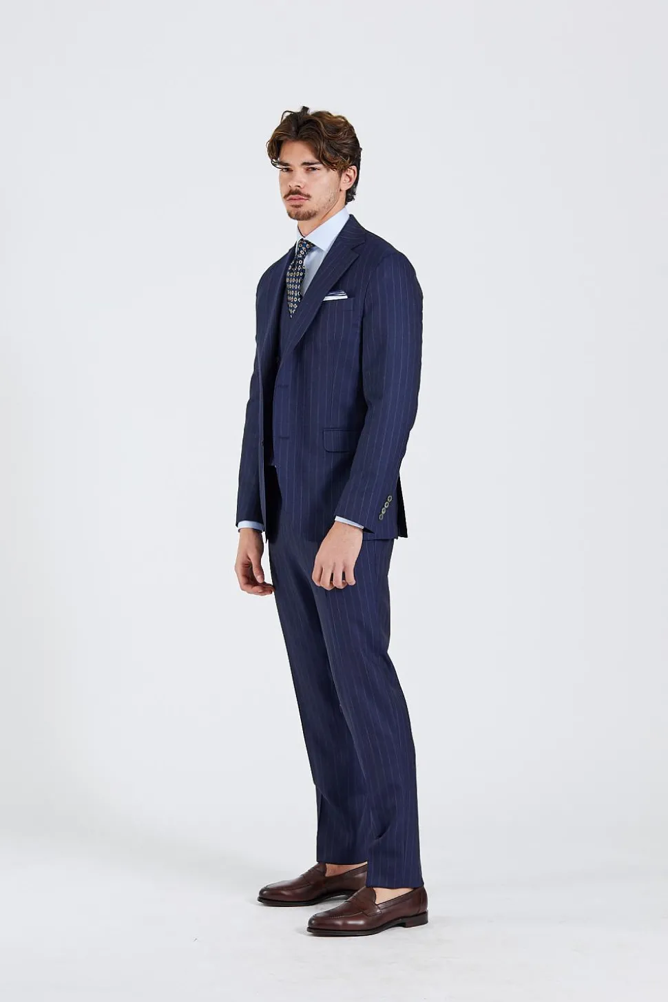 N.Siena Palermo Camden Suit Navy Pinstripe