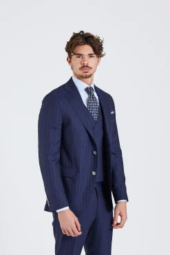 N.Siena Palermo Camden Suit Navy Pinstripe