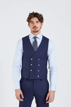 N.Siena Palermo Camden Suit Navy Pinstripe