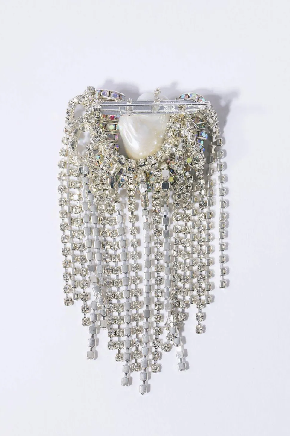 Octopus Fringe Brooch Silver