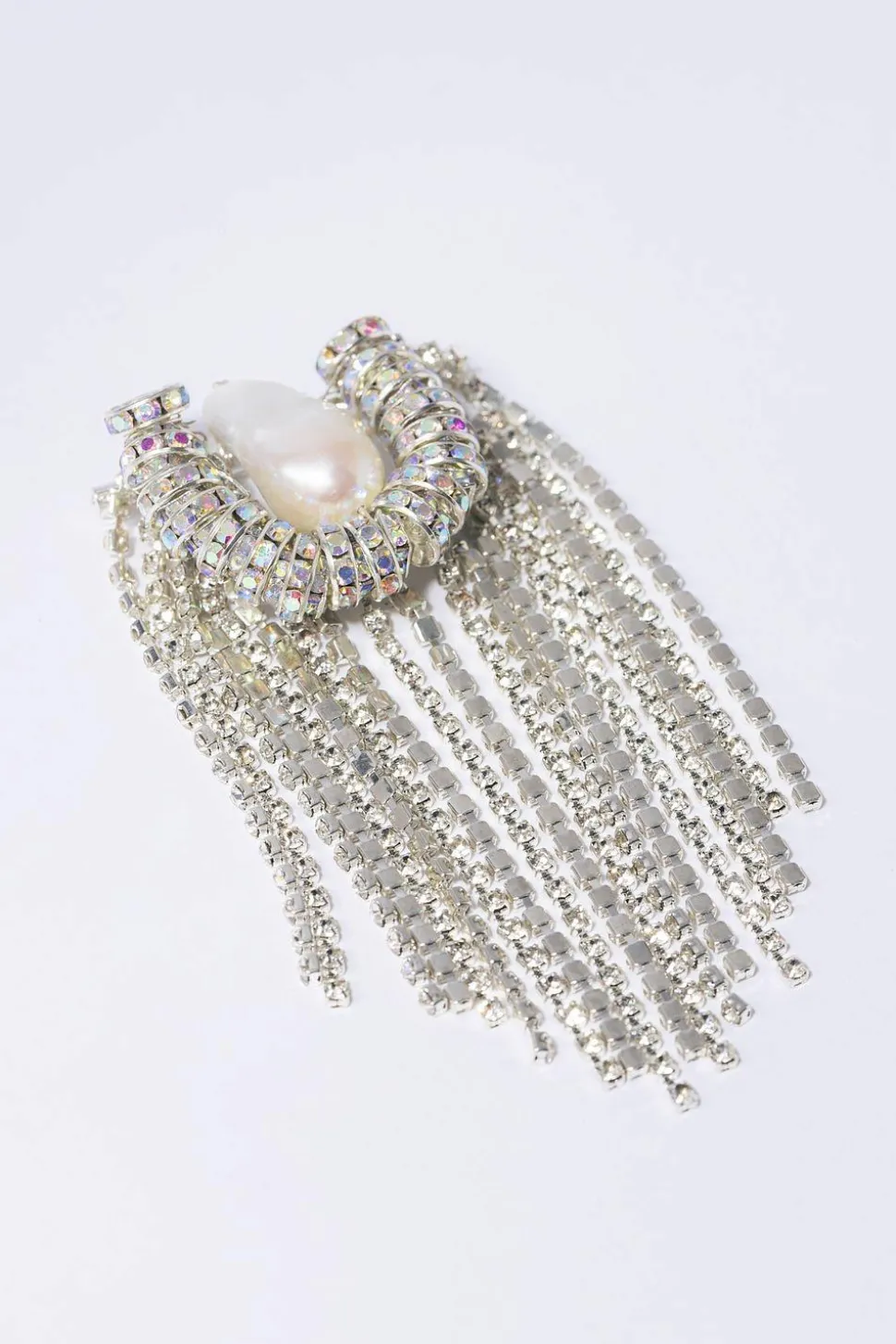 Octopus Fringe Brooch Silver