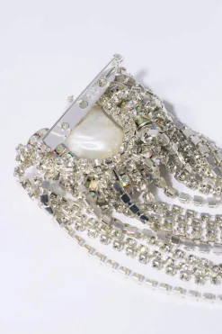 Octopus Fringe Brooch Silver