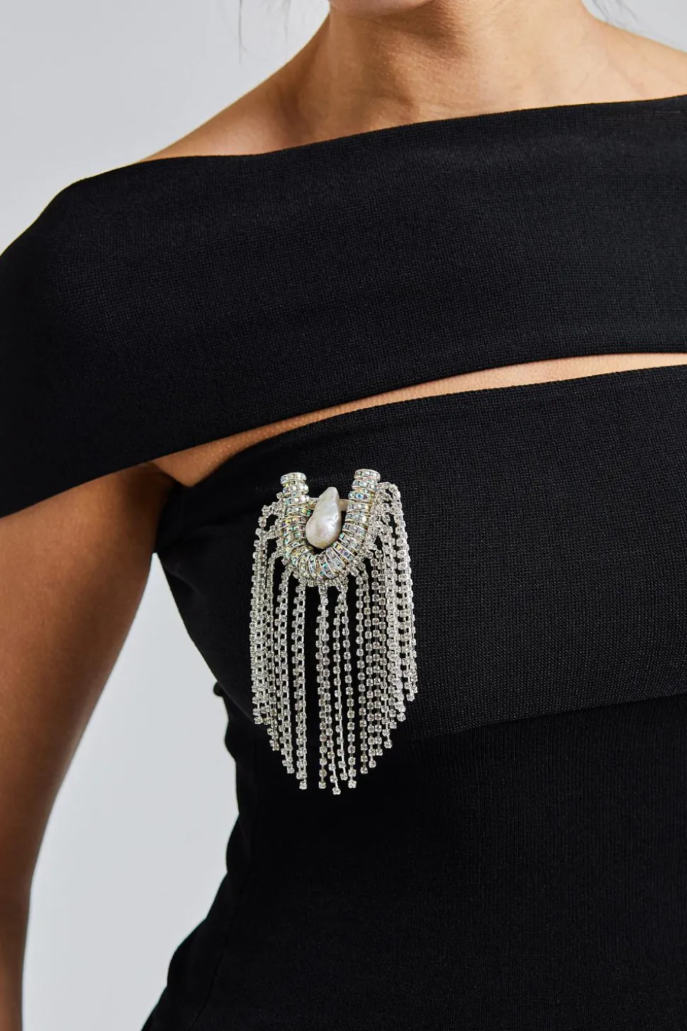 Octopus Fringe Brooch Silver
