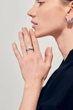 Orb Ring Slim Clear White