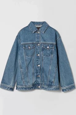 Oversized Classic Denim Jacket Stonewashed Blue