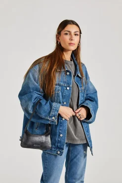 Oversized Denim Jacket Mid Blue FN-UX-OUTW000013