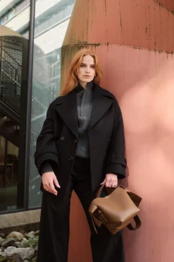 Oversized Pea Coat Black