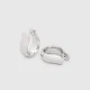 Oyster Hoops Medium Silver