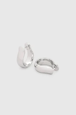 Oyster Hoops Medium Silver